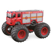 Remotely controlled firetruck red/black