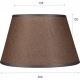 Replacement lampshade ANTONIO E14 120x200 mm brown