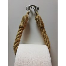 Rope toilet paper holder BORU 22x14 cm brown