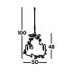 Searchlight - Chandelier on a chain ALMANDITE 5xE14/40W/230V