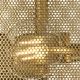 Searchlight - Ceiling light FISHNET 3xE27/60W/230V golden