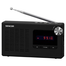 Sencor - Portable PLL FM radio receiver 5W 800 mAh 3,7V USB and MicroSD