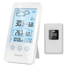 Sencor - Weather station with LCD display 2xAAA white