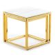 SET 2x Coffee table LIGHT 42x45 cm gold/white marble