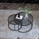 SET 2x Coffee table TOKYO d. 42/60 cm black