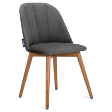 SET 2x Dining chair BAKERI 86x48 cm grey/beech