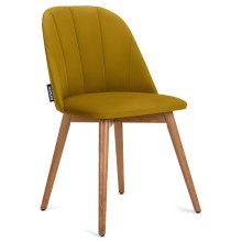 SET 2x Dining chair BAKERI 86x48 cm yellow/beech