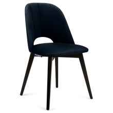 SET 2x Dining chair BOVIO 86x48 cm dark blue/beech