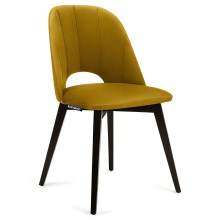 SET 2x Dining chair BOVIO 86x48 cm yellow/beech