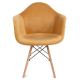 SET 2x Dining chair NEREA 80x60,5 cm yellow/beech