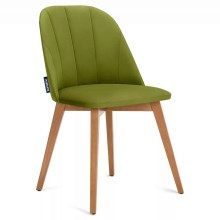 SET 2x Dining chair RIFO 86x48 cm light green/beech