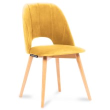 SET 2x Dining chair TINO 86x48 cm yellow/beech