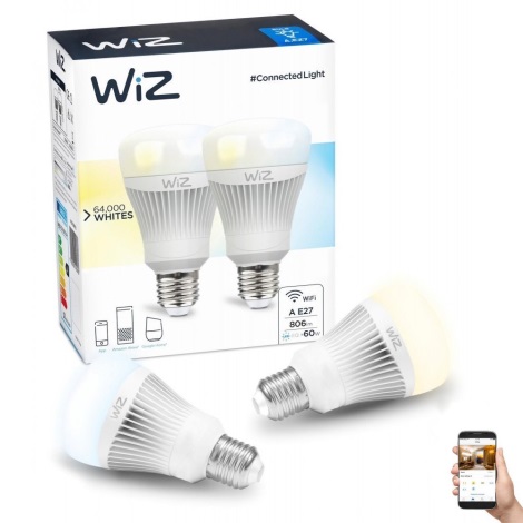 SET 2x LED Dimmable bulb E27/11,5W/230V 2700-6500K Wi-Fi - WiZ