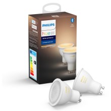 SET 2x LED Dimmable Bulb Philips Hue WHITE AMBIANCE GU10/5W/230V 2200–6500K