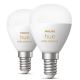 SET 2x LED Dimmable bulb Philips Hue WHITE AMBIANCE P45 E14/5,1W/230V 2200-6500K