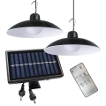 SET 2x LED Dimmable solar pendant light with a dusk sensor LED/6W/3,7V 2000 mAh IP44 + remote control
