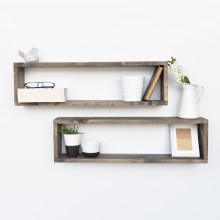 SET 2x Wall shelf 24x70 cm spruce