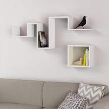 SET 2x Wall shelf FOLLOW white