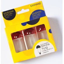 SET 3 x Replacement bulb MUSHROOM E10/20V/0,1A red, Made in Europe