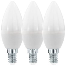 SET 3x LED Bulb C37 E14/6W/230V 3000K - Eglo 12884