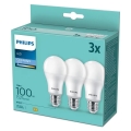 SET 3x LED Bulb Philips A67 E27/13W/230V 6500K