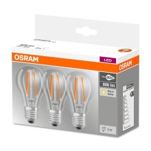 SET 3x LED Bulb VINTAGE E27/7W/230V 2700K - Osram