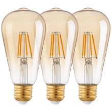 SET 3x LED Bulb VINTAGE ST64 E27/4W/230V 2200K - Eglo 12851
