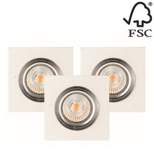 SET 3x LED Recessed light VITAR 1xGU10/5W/230V concrete – FSC certified