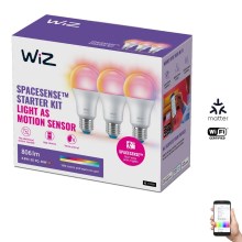 SET 3x LED RGBW Dimmable bulb A60 E27/8,8W/230V 2200-6500K Wi-Fi - WiZ