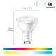 SET 3x LED RGBW Dimmable bulb GU10/4,7W/230V 2200-6500K CRI 90 Wi-Fi - WiZ