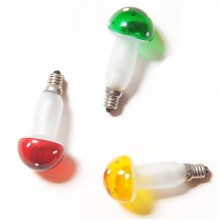 SET 3x Replacement bulb TOADSTOOL E10/20V color mix, Made in the Czech Republic