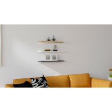 SET 3x Wall shelf BOSS brown/anthracite/white