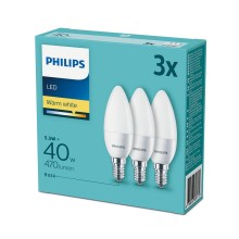Set 3xLED Light bulb Philips E14/5,5W/230V 2700K