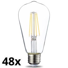 SET 48x LED Bulb VINTAGE E27/4,3W/230V 2700K