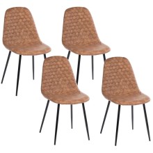 SET 4x Dining chair TOGI brown