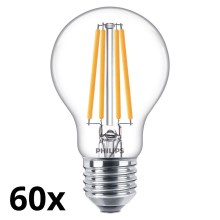 SET 60x LED Bulb VINTAGE Philips A60 E27/10,5W/230V 2700K