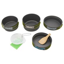 Set of camping cookware with accessories 9pcs