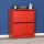 Shoe cabinet 84x73 cm red