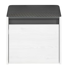 Shoe cabinet CALLA 47x50 cm white/grey