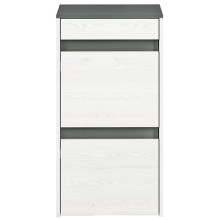 Shoe cabinet CALLA 94x50 cm white/grey