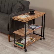 Side table MELIN 63x70 cm brown/black