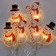 LED Christmas chain with suction cups 6xLED/2xAA 1,2m warm white snowman
