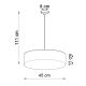 Sollux SL.0119 - Chandelier on a string ARENA 45 3xE27/60W/230V grey