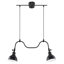 Sollux SL.0308 - Chandelier on a string MARE 2 2xE27/60W/230V black