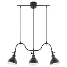 Sollux SL.0309 - Chandelier on a string MARE 3 3xE27/60W/230V black
