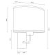 Wall lamp MERCEDES 1xE27/25W/230V white/oak – FSC certified