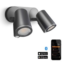 STEINEL 058654 - LED Outdoor wall light with a sensor SPOT DUO 2xGU10/7,5W/230V IP44
