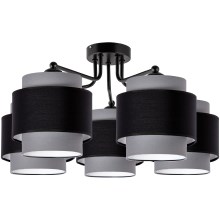 Surface-mounted chandelier 5xE27/60W/230V grey