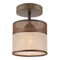 Surface-mounted chandelier ANDREA 1xE27/60W/230V beech - FSC certified