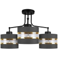 Surface-mounted chandelier ANDY 3xE27/40W/230V black/gold